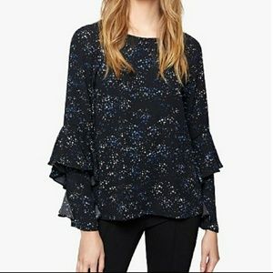 Sanctuary black long ruffle sleeves size M